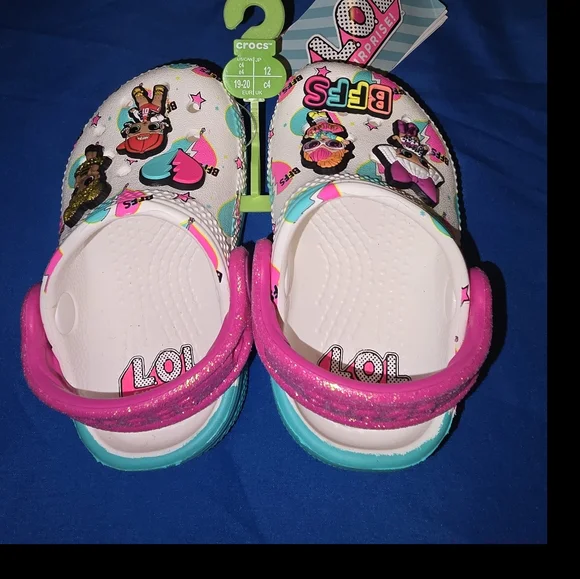 CROCS LOL Doll Pink and White Playful Clogs - Picture 7 of 8
